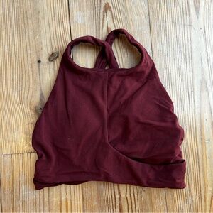 Lululemon Dark Burgundy Sports Bra Top Size 6
